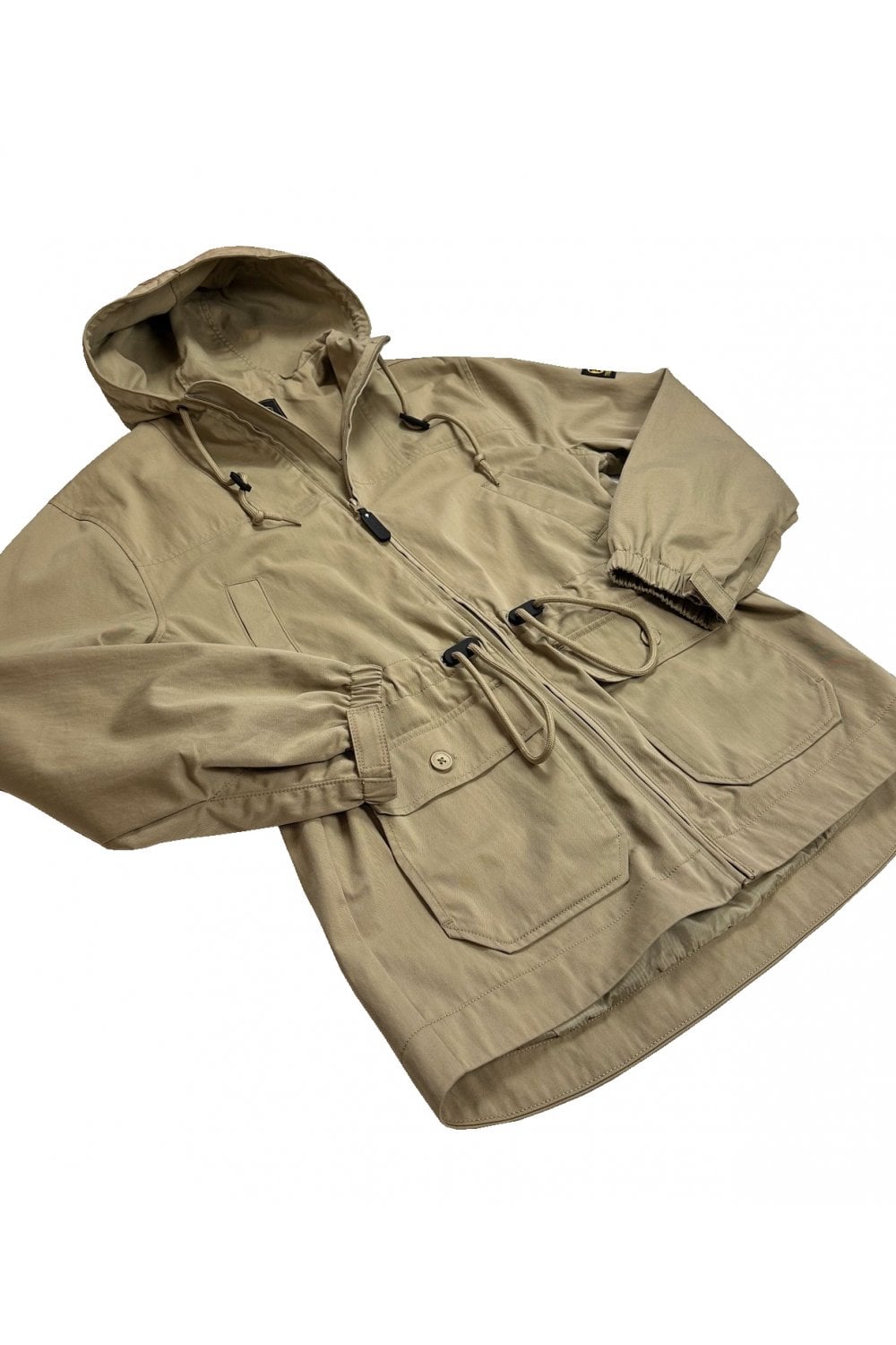 Trojan Twill Badged Parka Stone