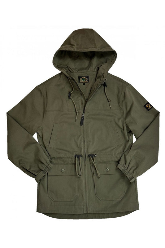 Trojan Twill Badged Parka Khaki