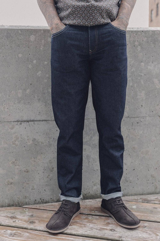Trojan Zip Stretch Straight Leg Jean Raw Denim - RD1 Clothing