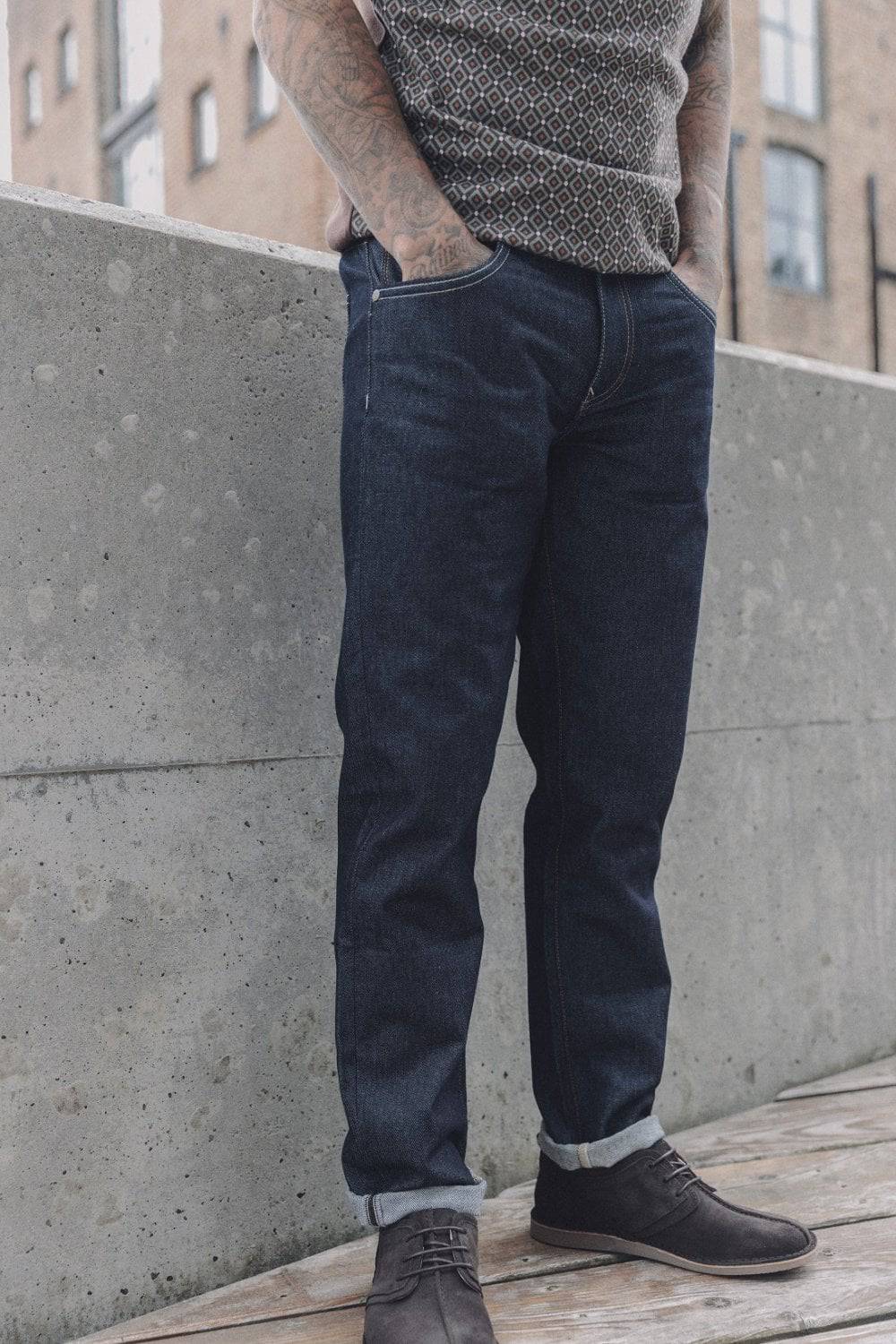 Trojan Zip Stretch Straight Leg Jean Raw Denim - RD1 Clothing