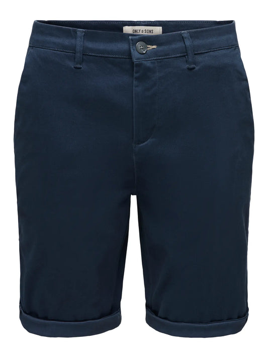 Only & Sons Onssaul Chino Shorts Navy - RD1 Clothing