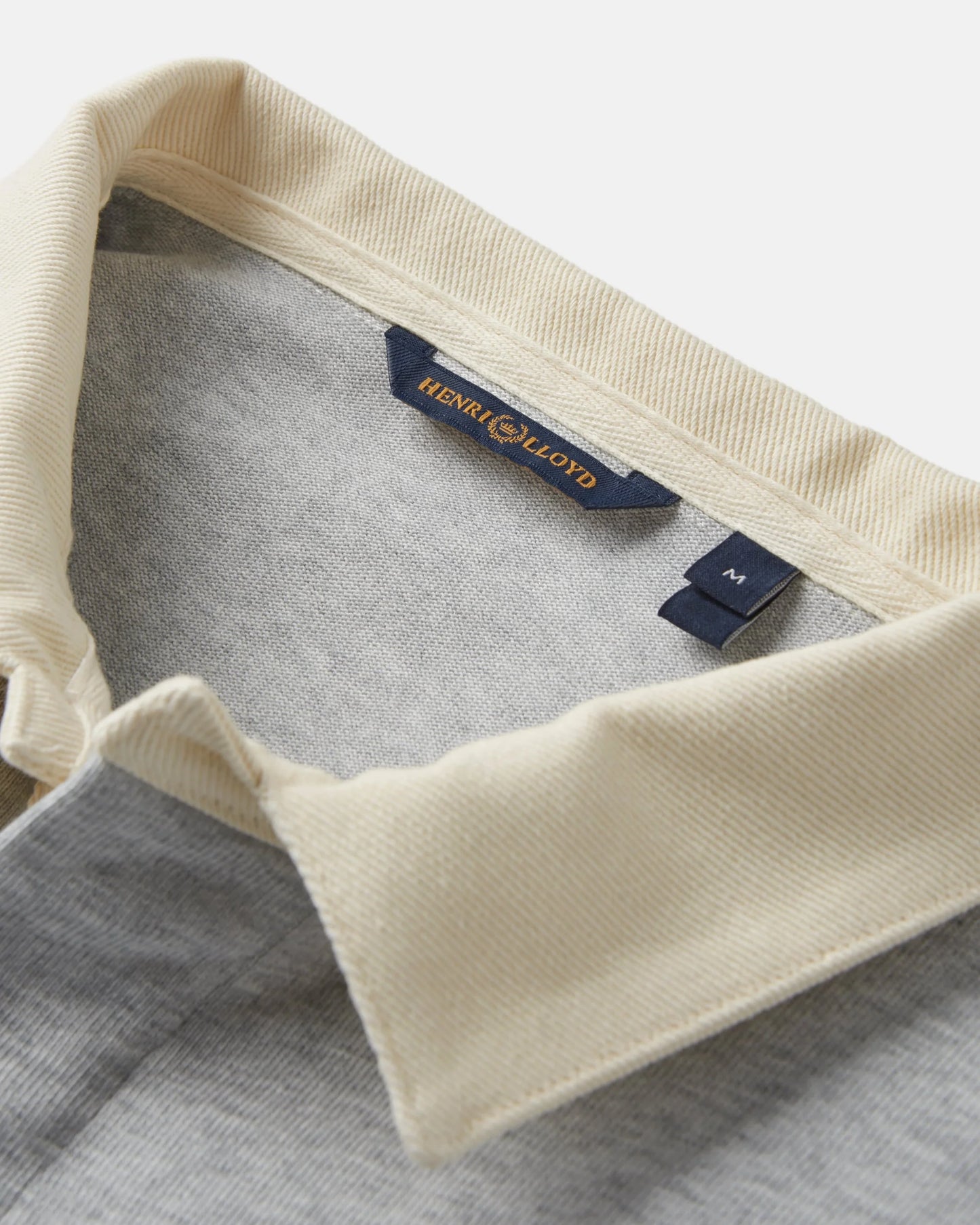 Henri Lloyd-Voyager Rugby Shirt Light Grey Melange/Off White