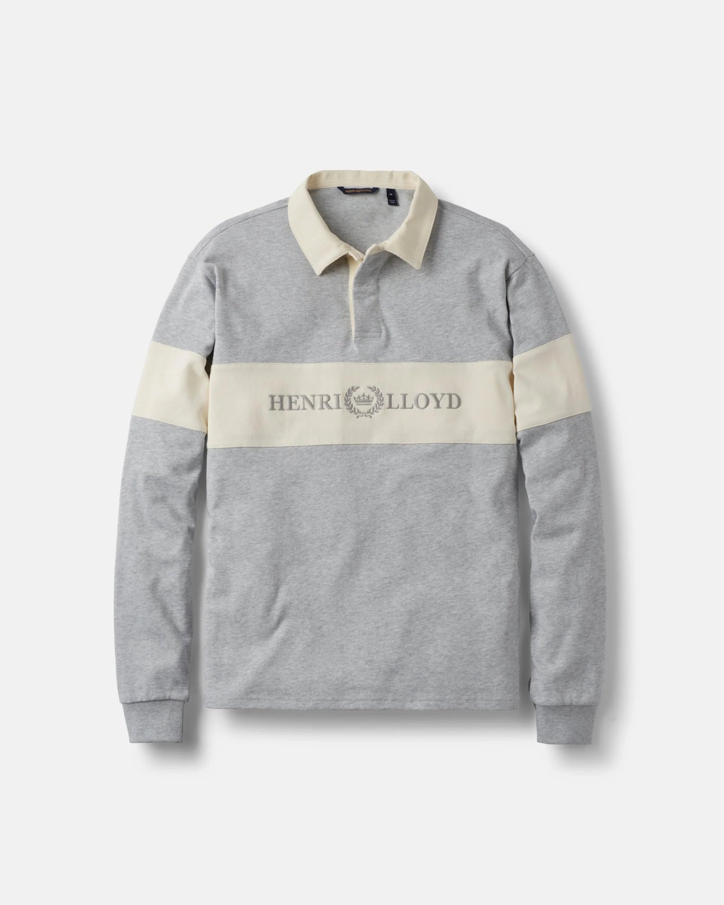 Henri Lloyd-Voyager Rugby Shirt Light Grey Melange/Off White