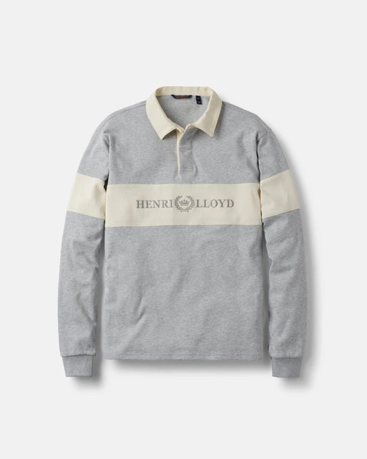 Henri Lloyd Voyager Rugby Shirt Light Grey Melange/Off White