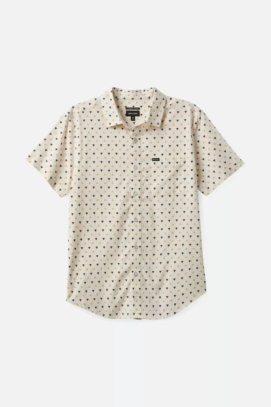 Brixton Charter Print SS Shirt Off White