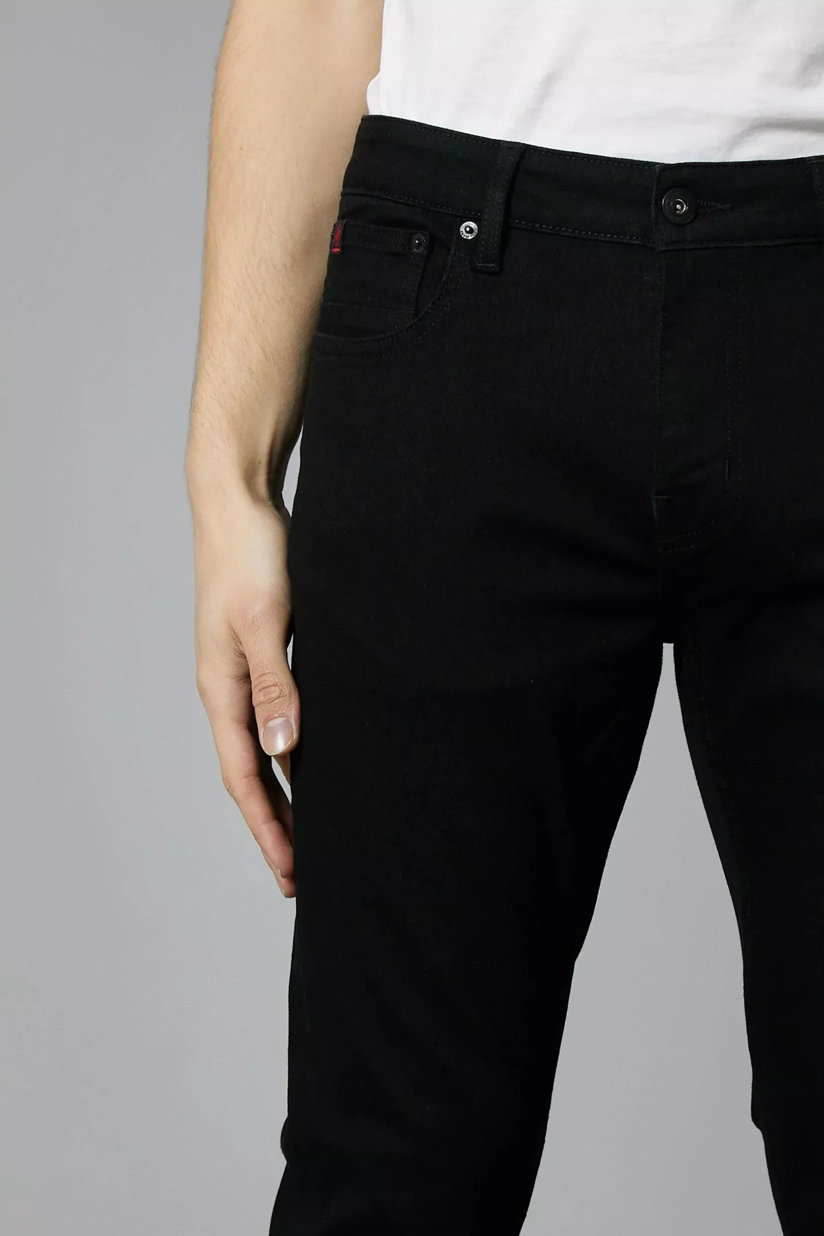DML Dakota Slim Fit Jeans In Deep Black - RD1 Clothing