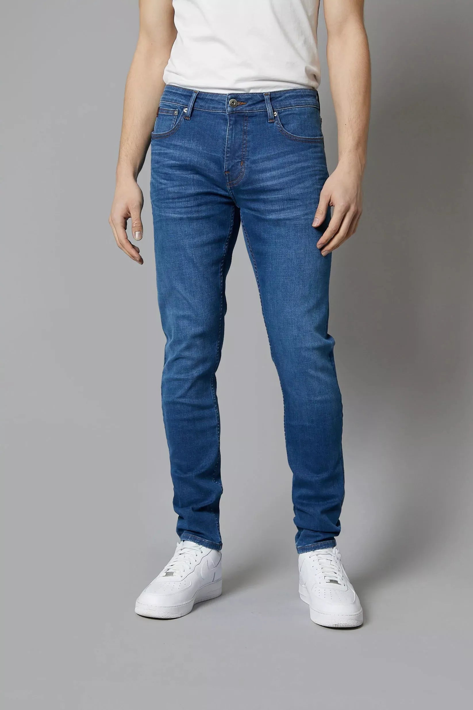 DML Florida Tapered Fit Jeans In Mid Blue - RD1 Clothing