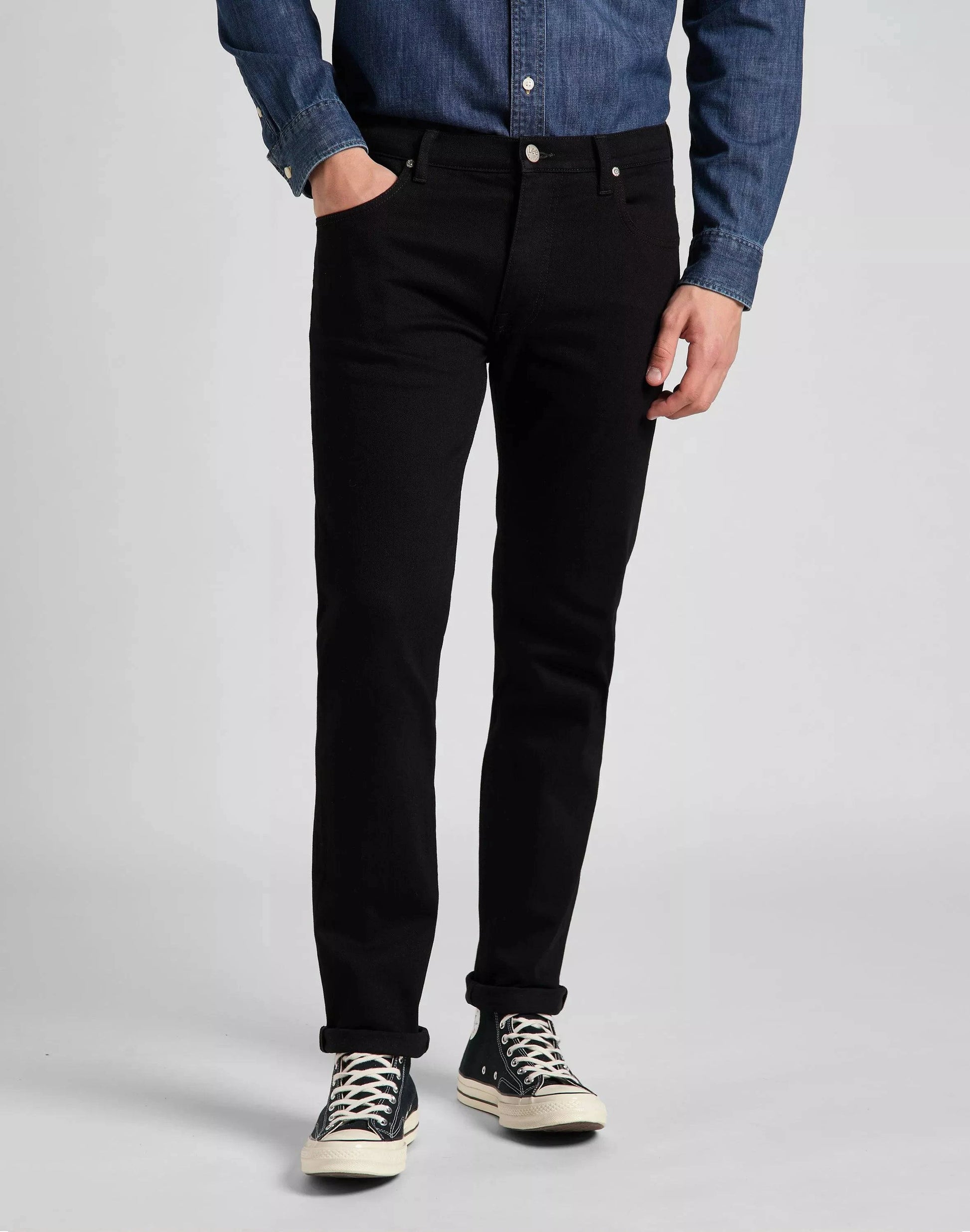 Black online lee jeans